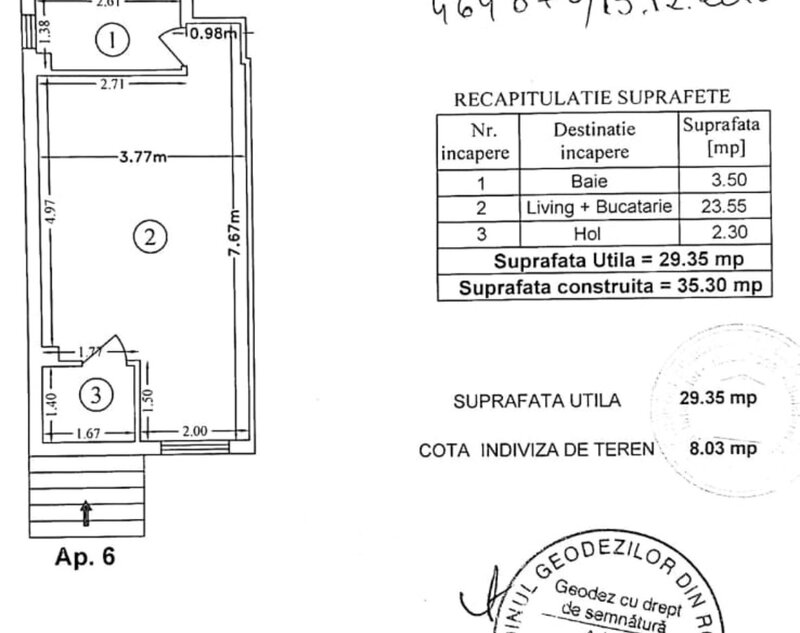 Damaroaia, garsoniera pretabil pt spatiu / locuita